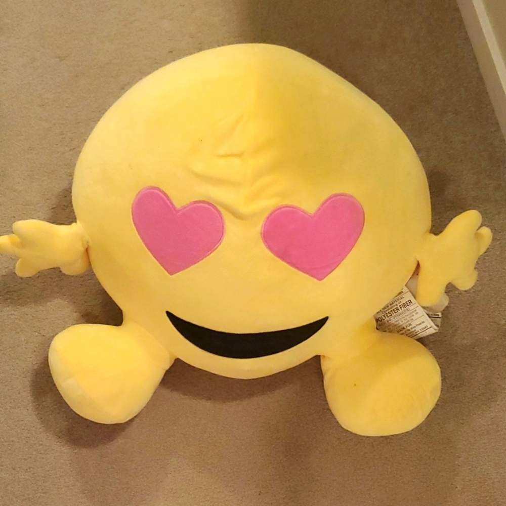 ISCREAM for Justice EMOJI Heart Eyes Pillow - LARGE Decorative huggable pillow